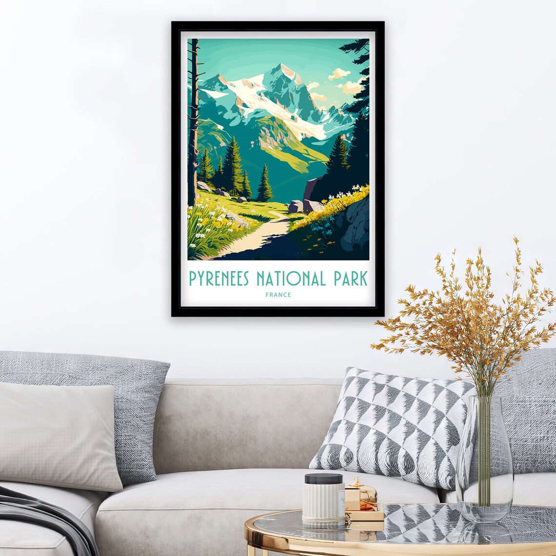 Pyrenees National Park Travel Poster, Home Decor - Image 3