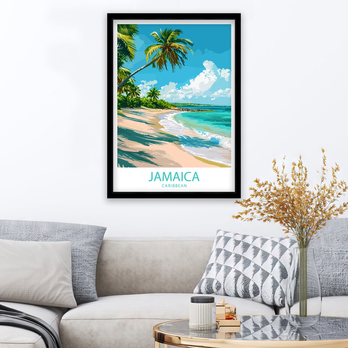 Jamaica Travel Print Jamaica Wall Decor Caribbean Jamaica Art Jamaica Wall Art Caribbean Poster Gift For Island Travel Lovers Jamaica Poster - Image 2