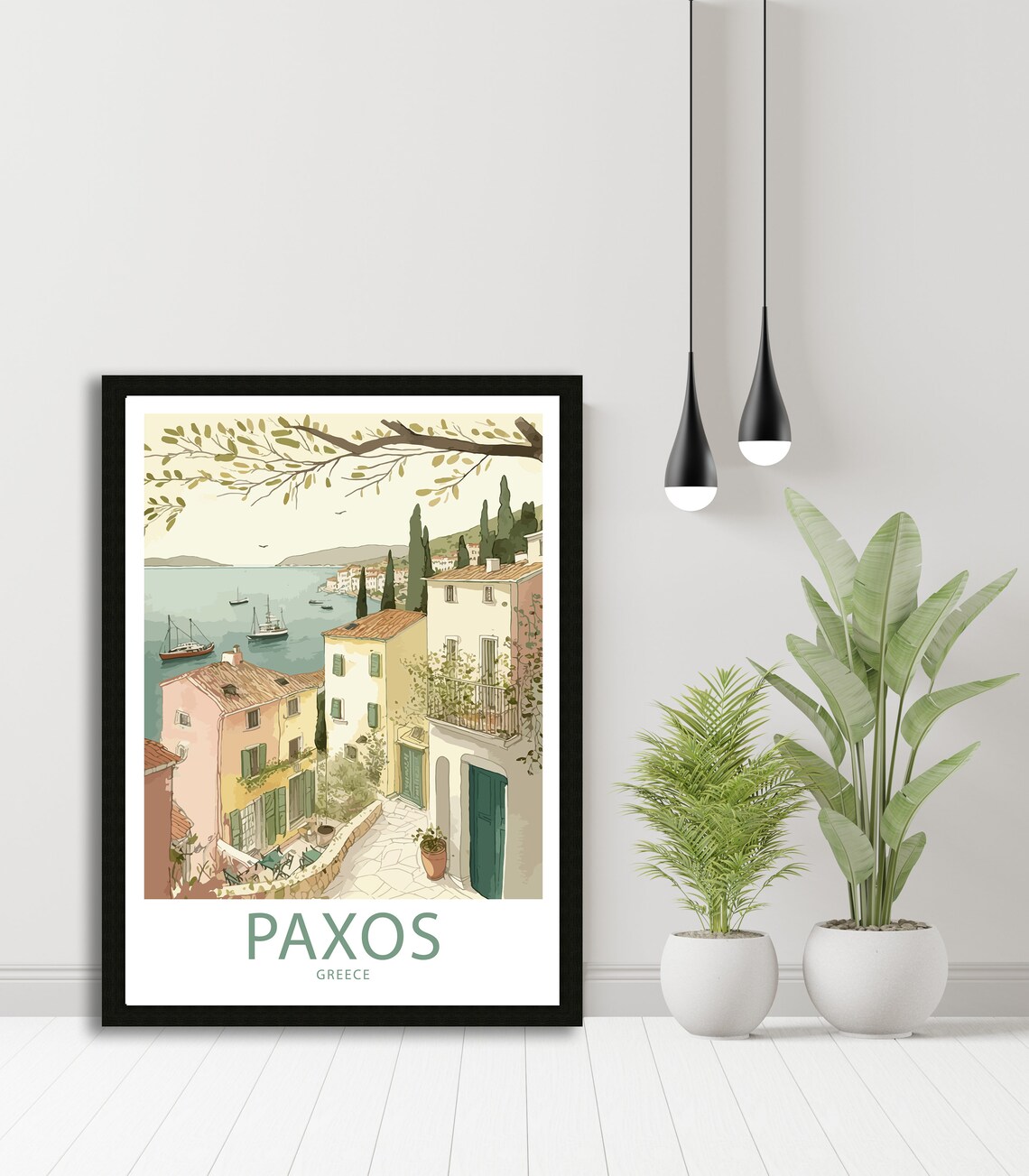 Paxos Travel Poster, Greece Wall Decor Print - Image 5