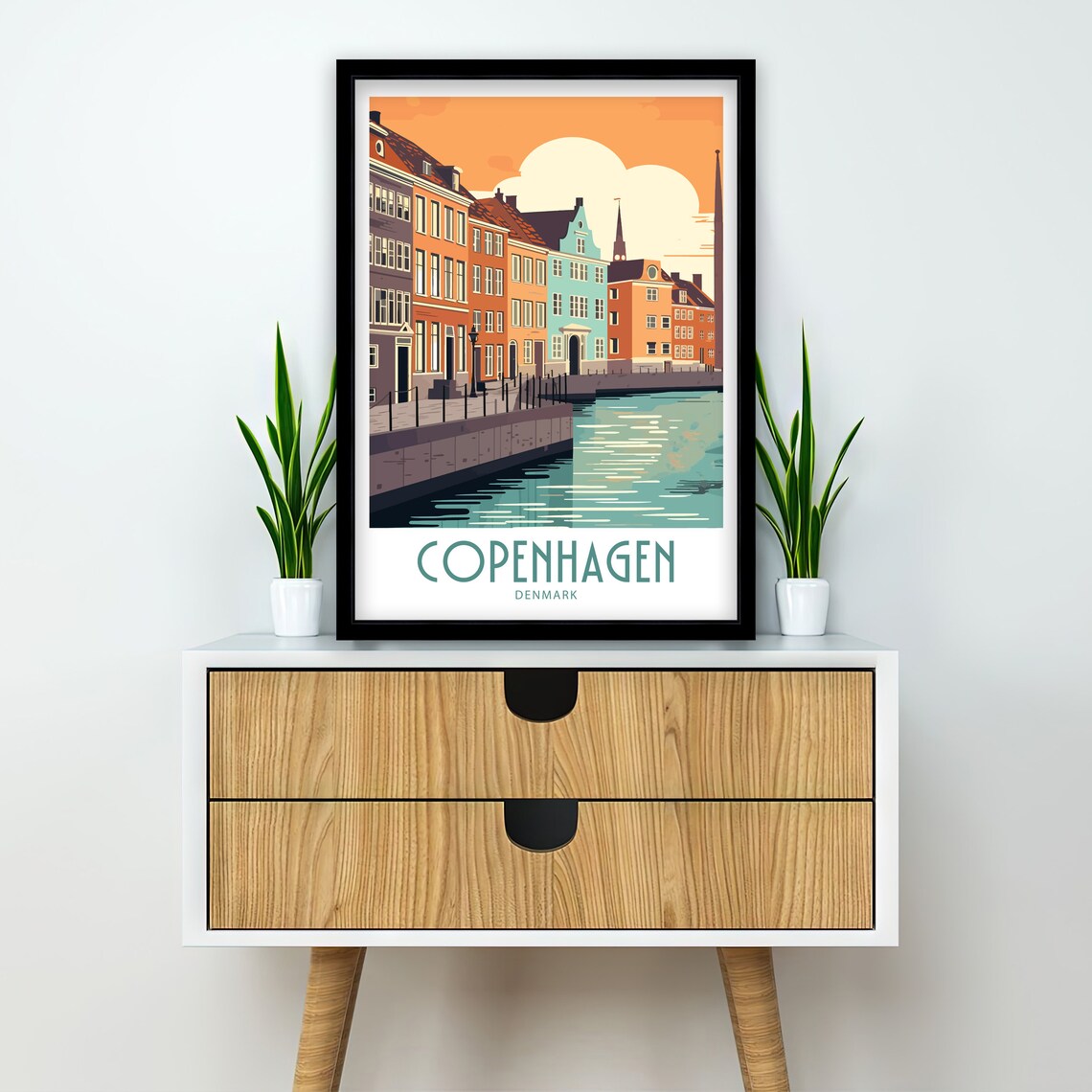 Copenhagen Denmark Gift Travel Poster - Image 2