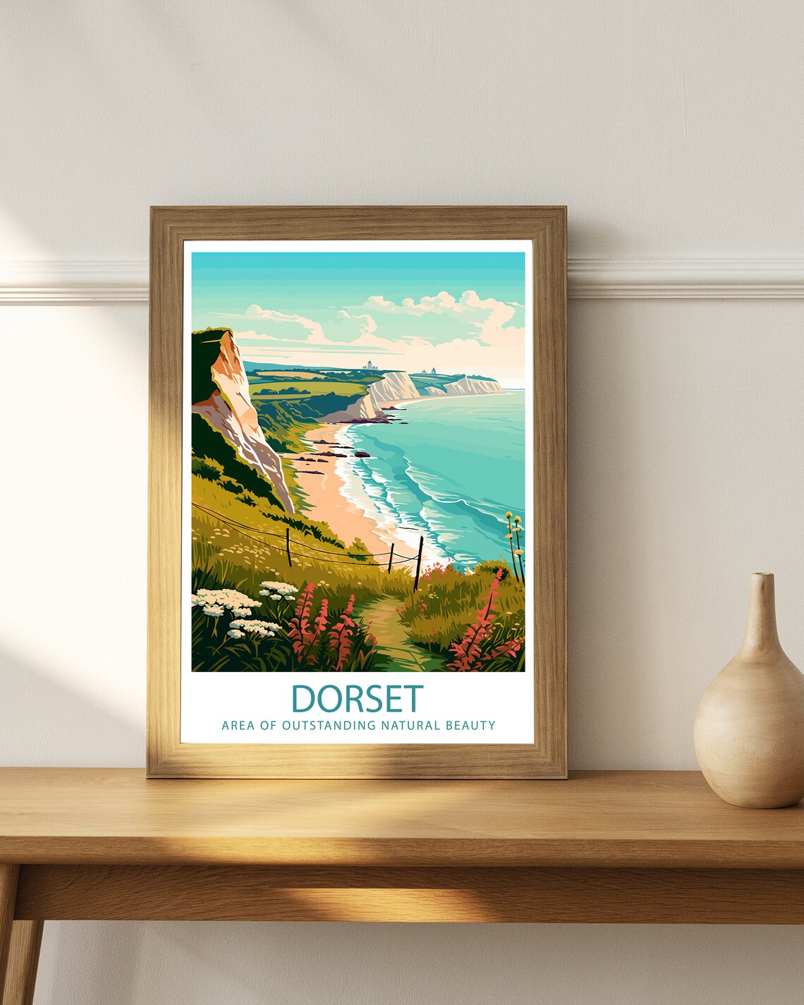 Dorset AONB Travel Print, Dorset Wall Decor - Image 3