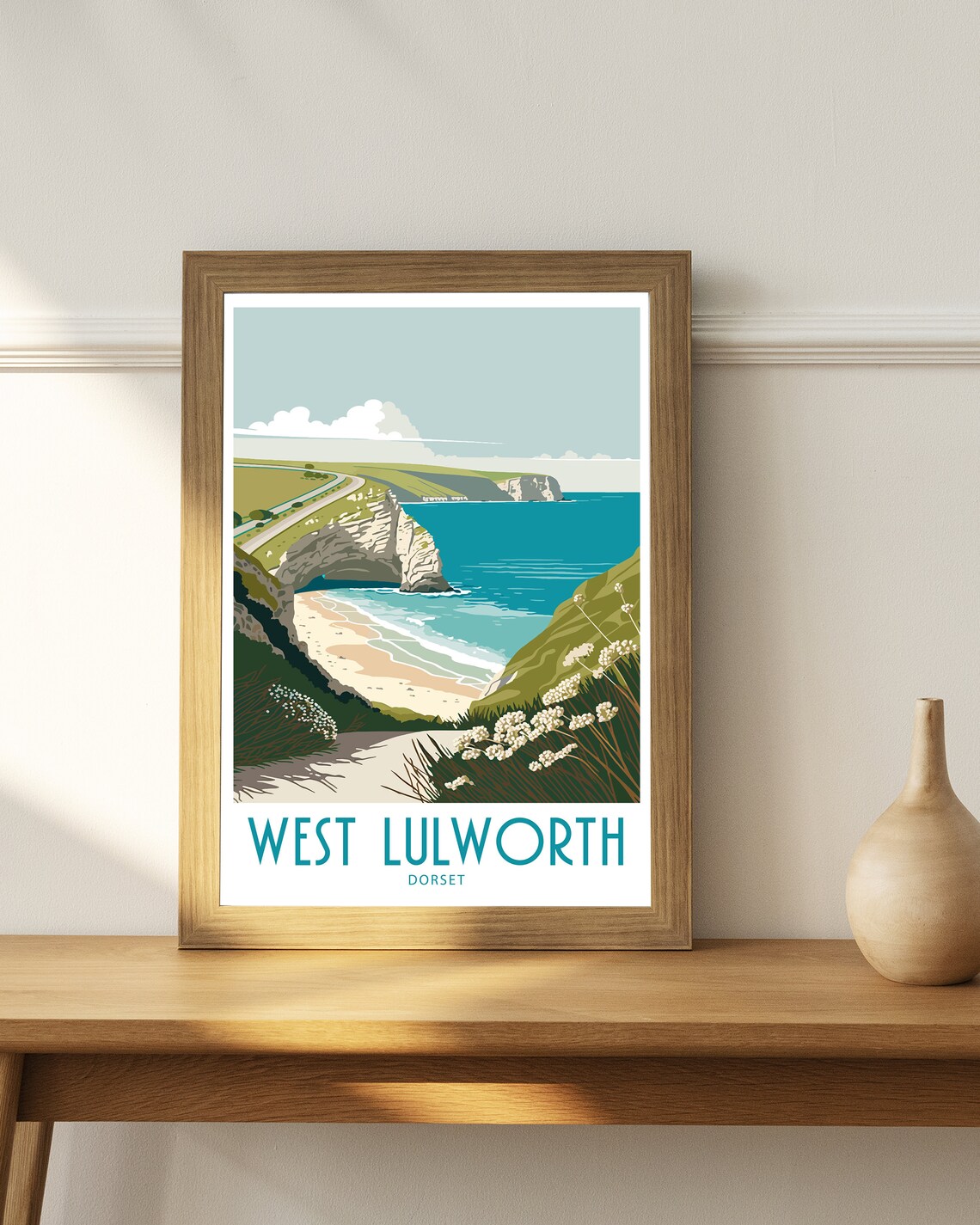 Lulworth Dorset Travel Poster, Scenic Wall Decor - Image 5