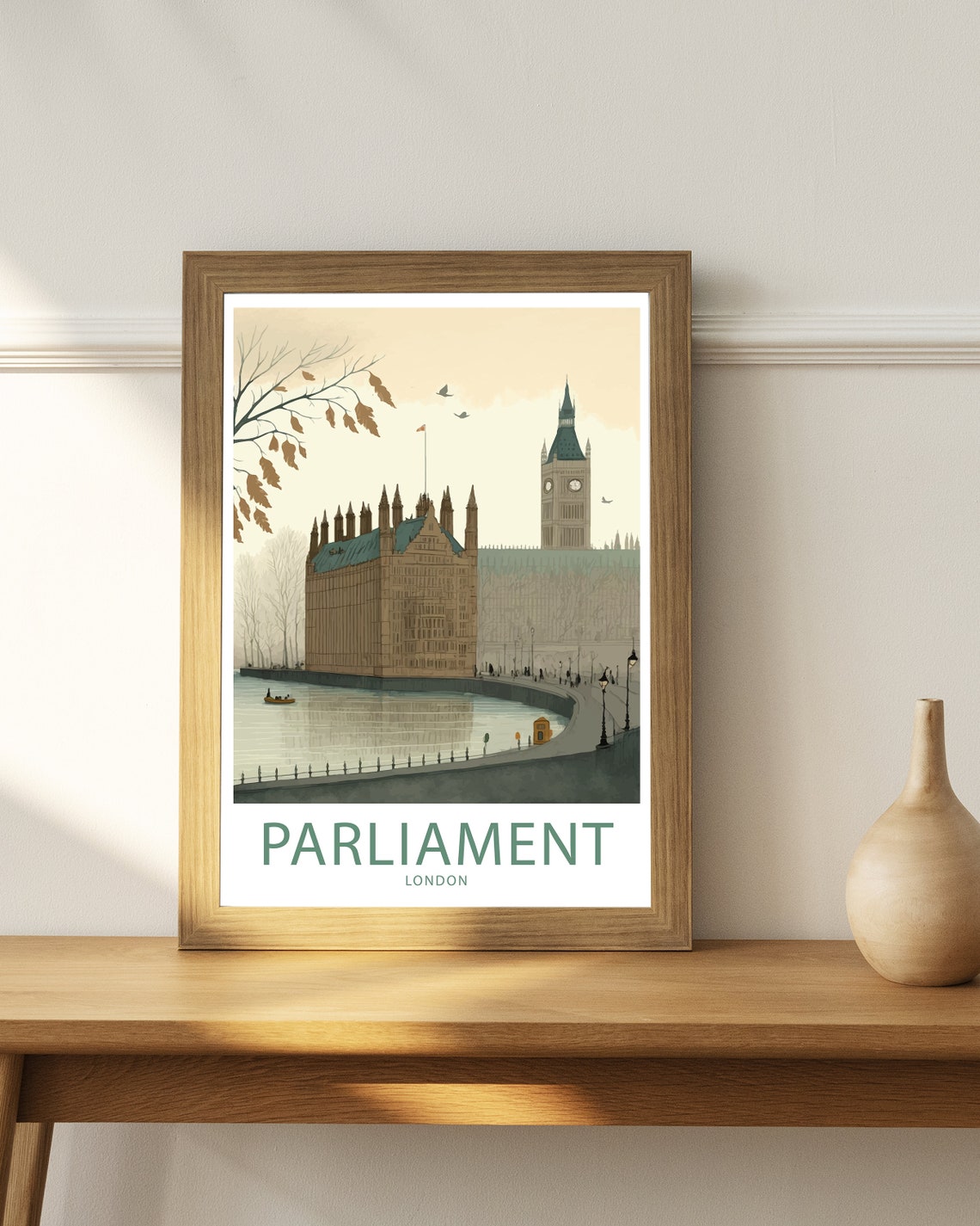 Houses Of Parliament Travel Print Wall Art Houses Of Parliament Travel Poster Gift Houses Of Parliament Scenic Wall Art Big Ben Travel Print - Image 4