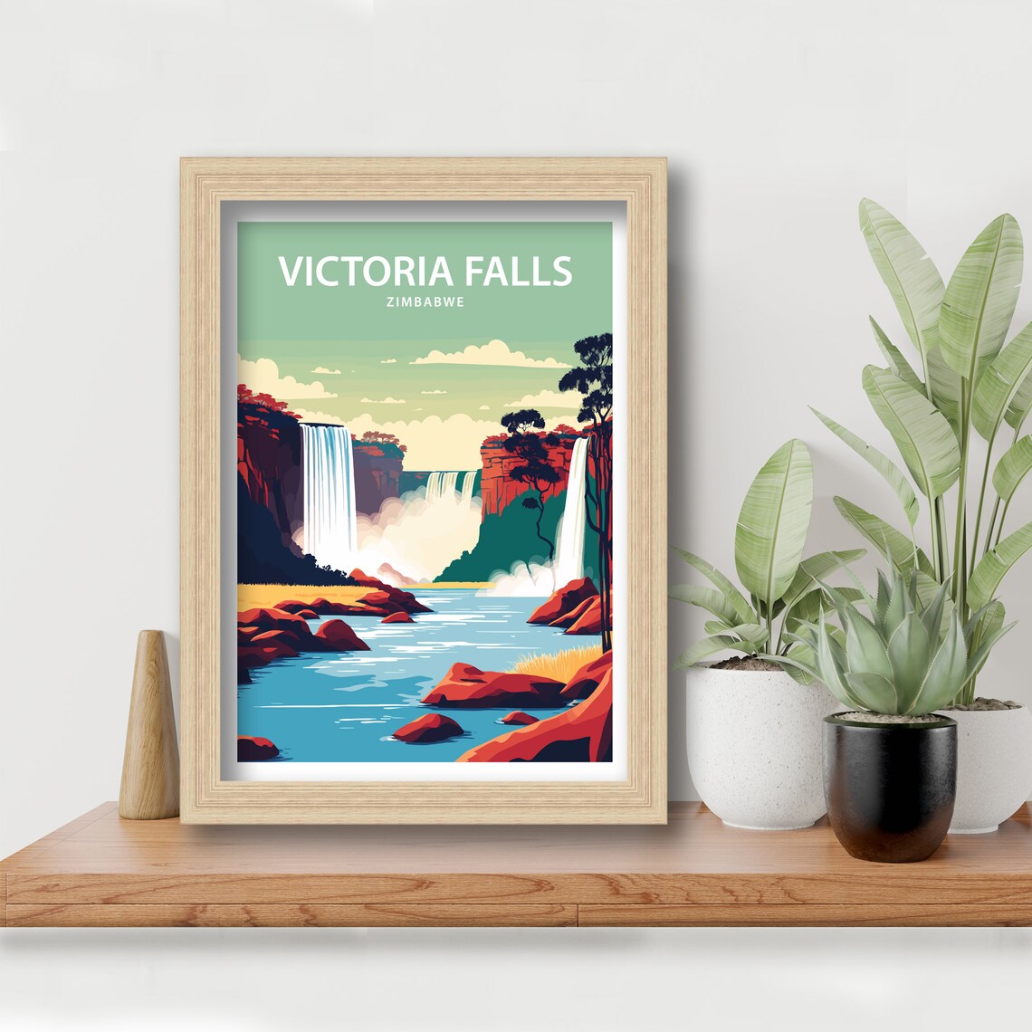 Victoria Falls Travel Poster, Africa Landscape Print - Image 5