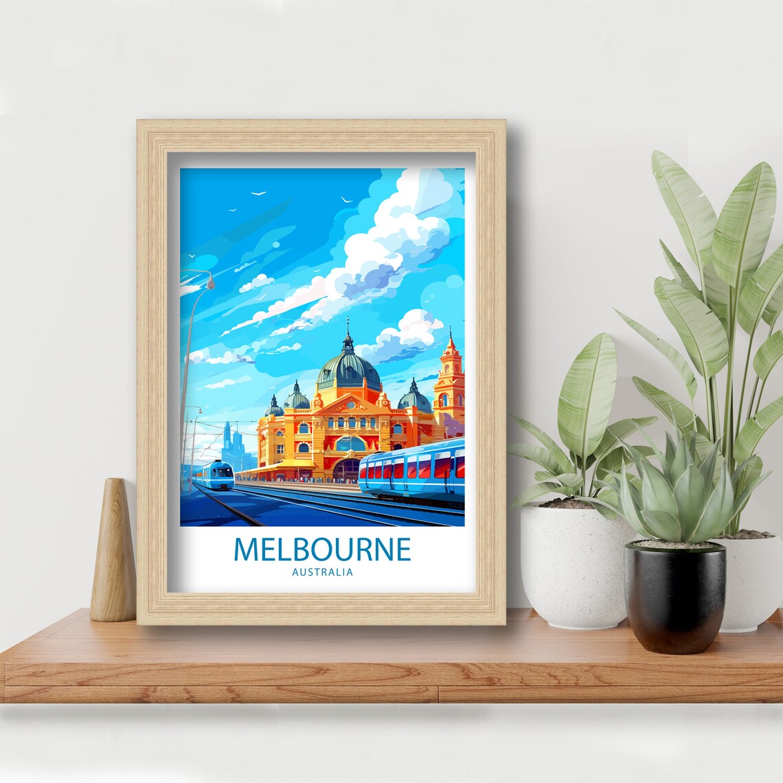 Melbourne Travel Poster, Australia Wall Decor