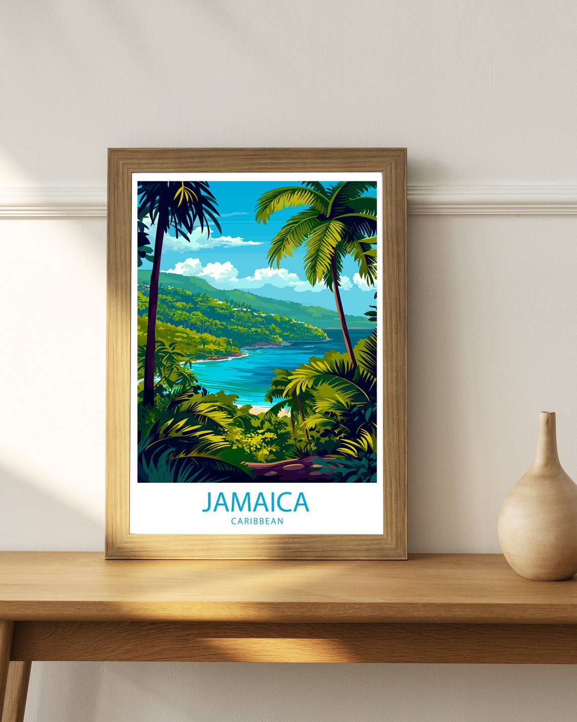 Jamaica Travel Print Jamaica Wall Decor Caribbean Jamaica Art Jamaica Wall Art Caribbean Poster Gift For Island Travel Lovers Jamaica Poster - Image 3