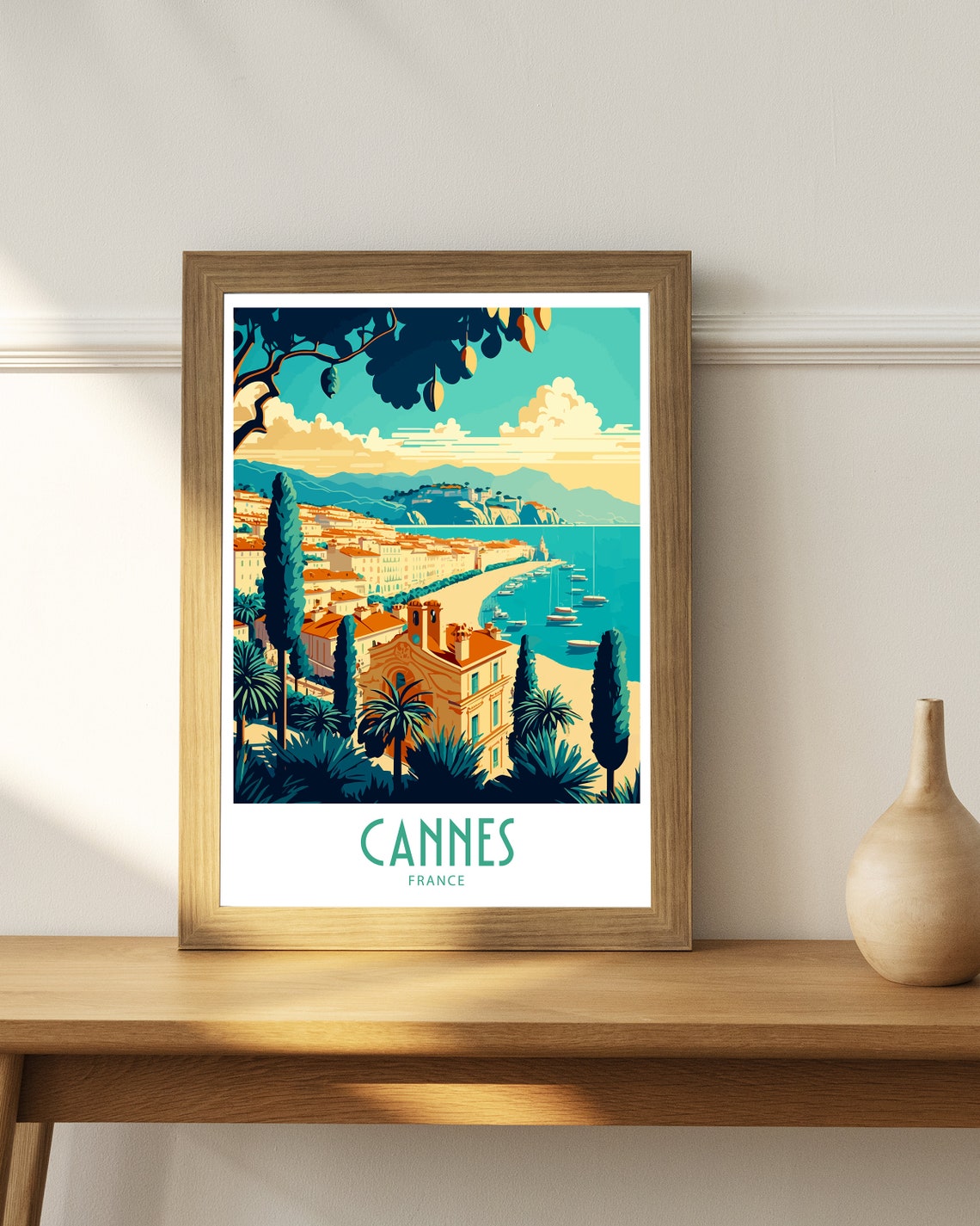 Cannes Travel Print Cannes France Poster Home Dcor Cannes France Art Print Cannes French Room Print Cannes France Wall Decor Cannes Gift - Image 5