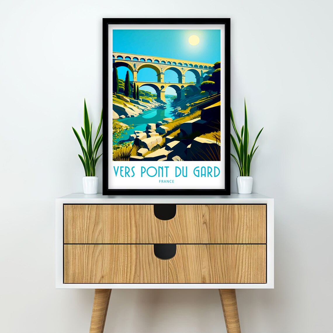 Vers Pont Du Gard, France Travel Poster, Home Decor - Image 2