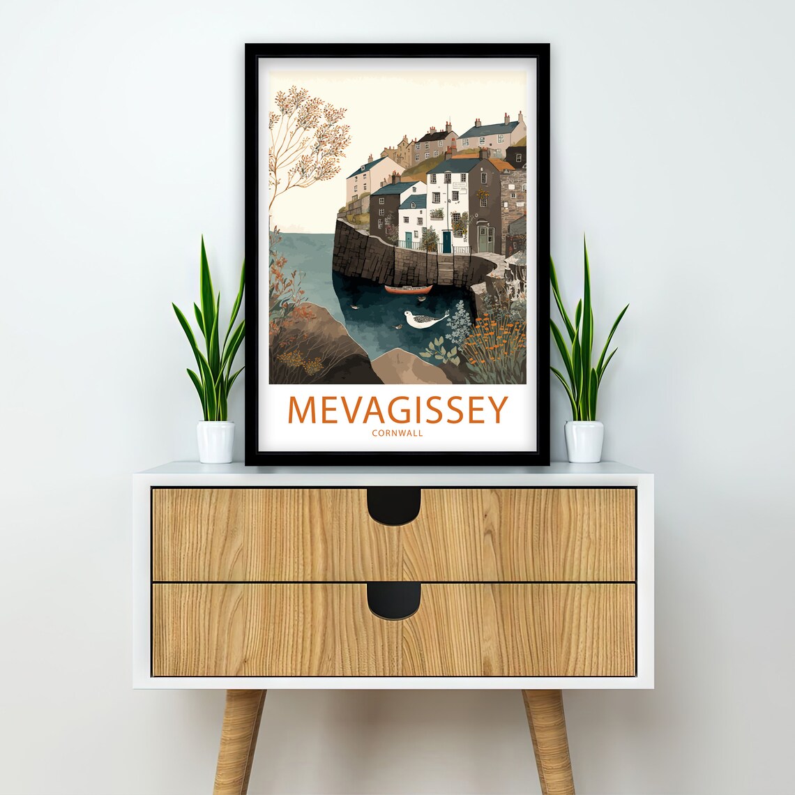 Mevagissey Travel Poster, Cornwall Wall Art - Image 2