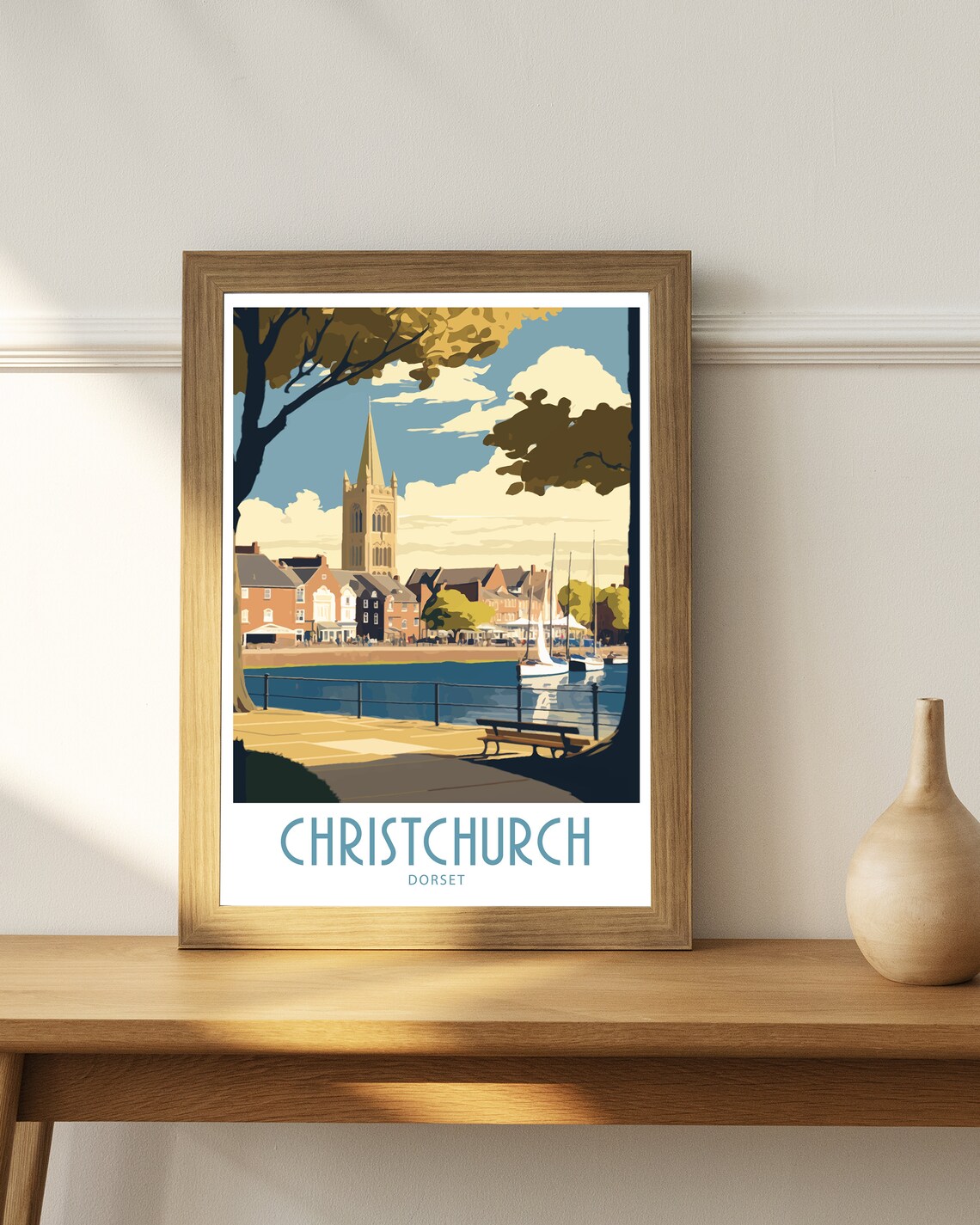 Christchurch Quay Travel Poster, Dorset Place - Image 4