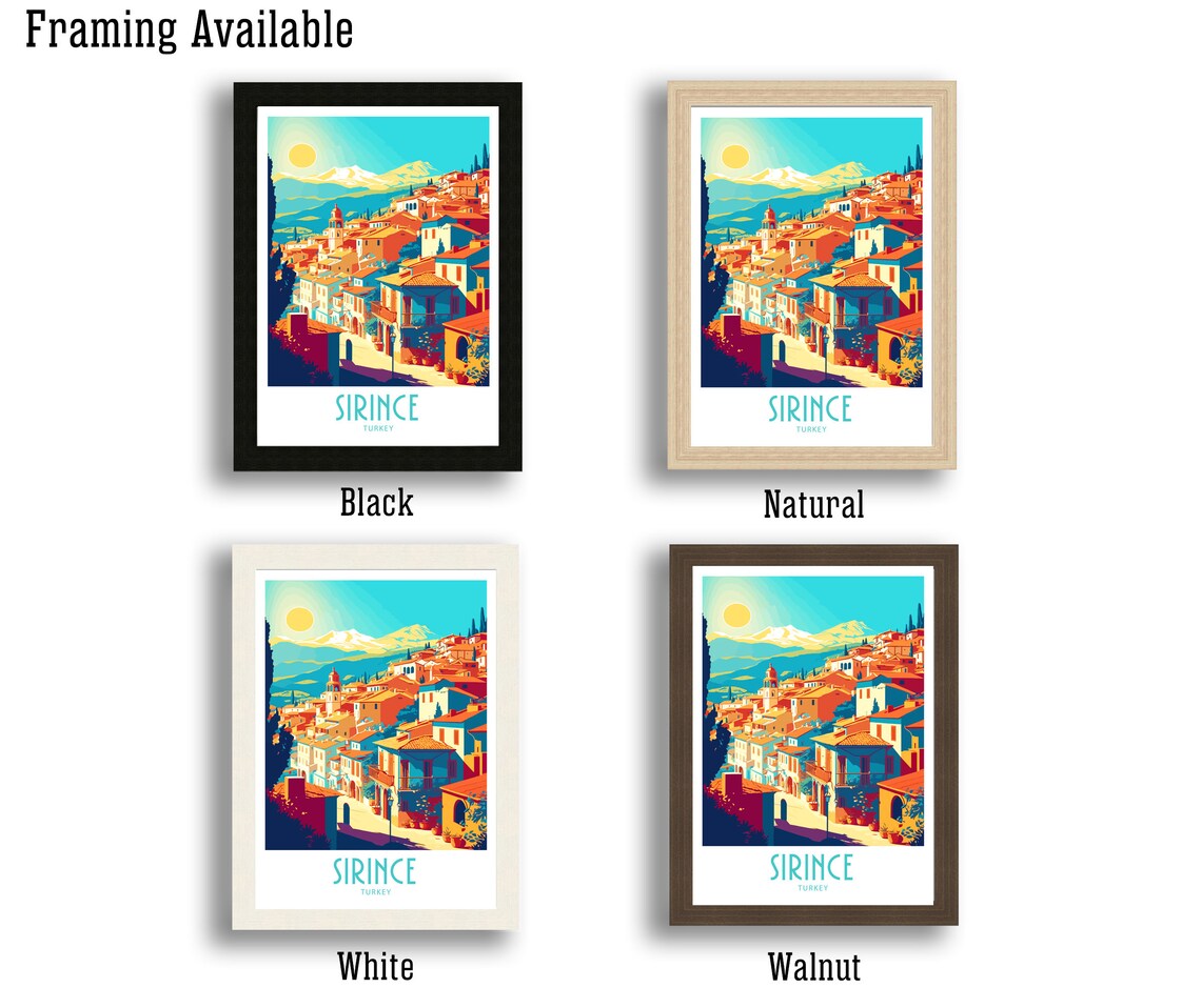 Sirince Turkey Travel Poster, Europe Wall Art - Image 2