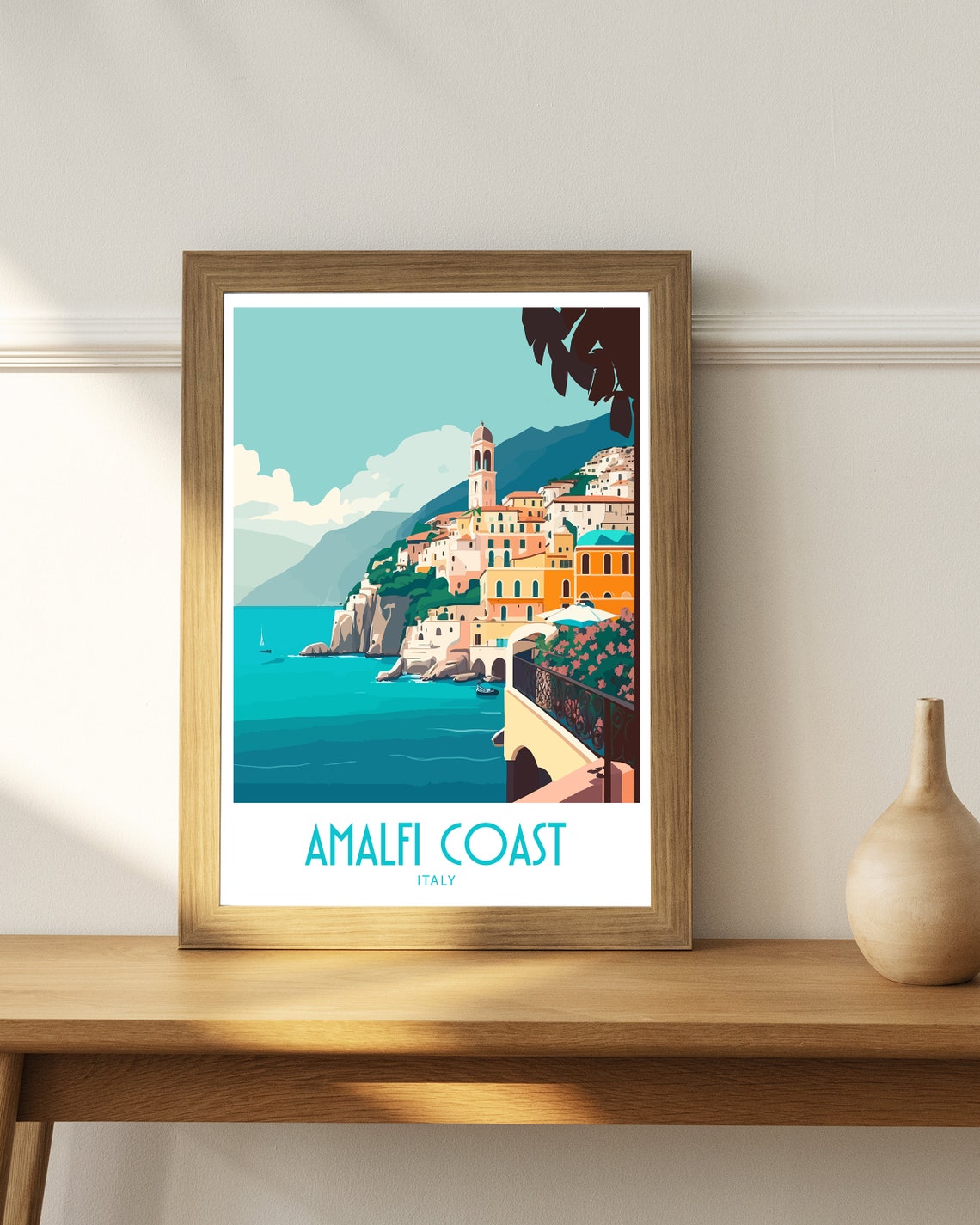 Amalfi Coast Art Print Amalfi Coast Print Italy Print Italy Wall Art Amalfi Coast Art Italy Poster Amalfi Poster Amalfi Print - Image 3