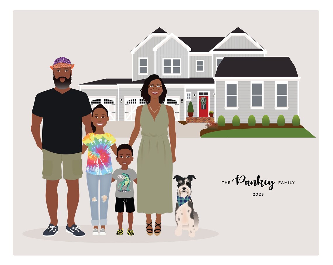 Family Portrait - Personalized Child Print