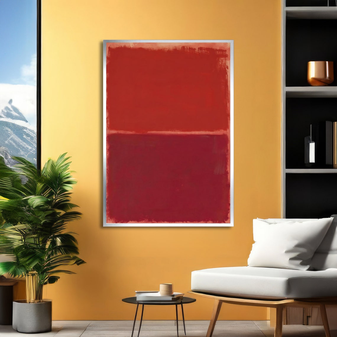 Passionate Red Layers Rothko Style Abstract Color Field Poster - Image 2