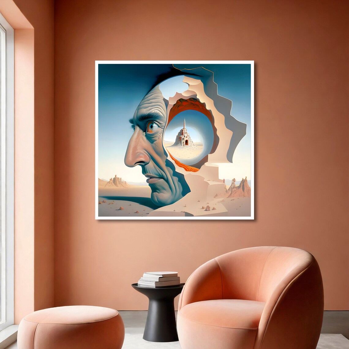 Surreal Desert Rock Face Castle Portal Fantasy Dreams Poster - Image 6