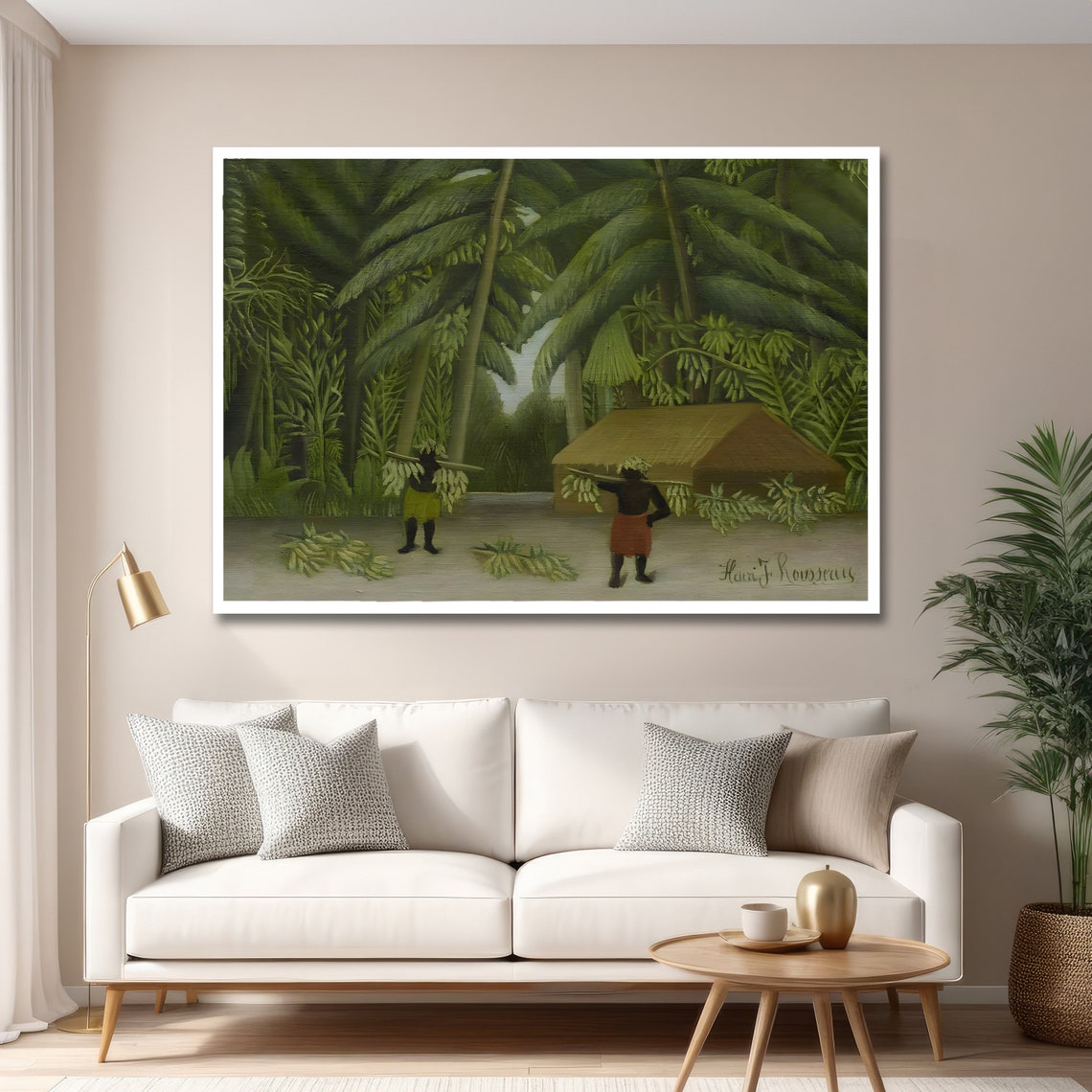 Rousseau Banana Harvest Tropical Palm Grove Workers Art Poster - Image 6
