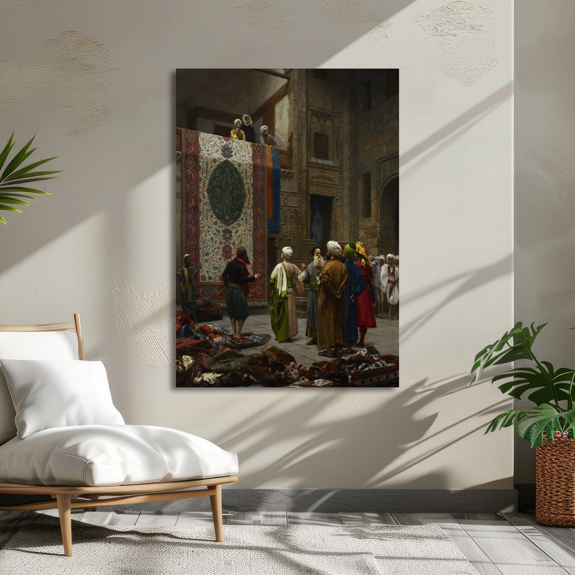 Gerome The Carpet Merchant in Cairo Orientalist Market Poster - Image 5