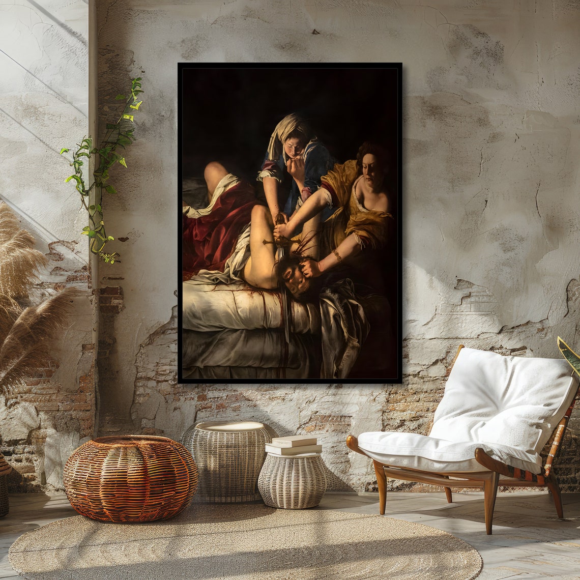 Judith Beheading Holofernes Dramatic Baroque Masterpiece Art Poster - Image 4