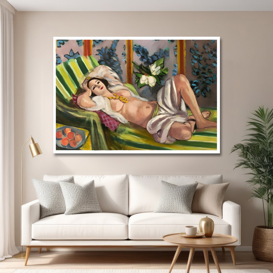 Reclining Nude Matisse Inspired Art Bold Abstract Print Modern Wall Art Ready To Hang Decoration - Image 6