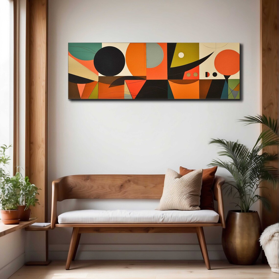 Mid Century Modern Geometric Art Print, Boho Decor - Image 4