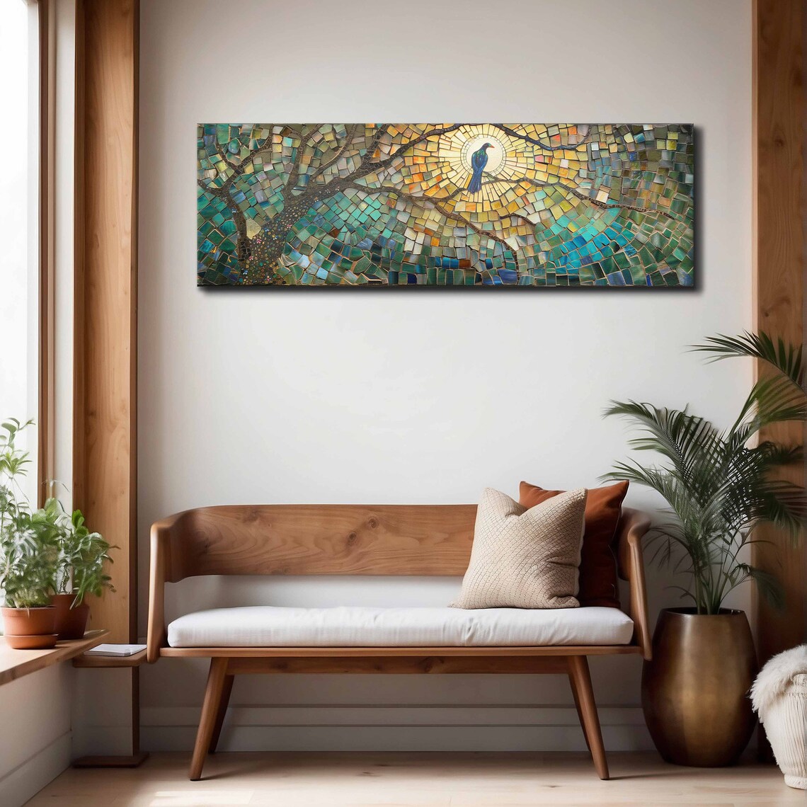 Mid Century Modern Boho Art Print, Horizontal Decor - Image 4