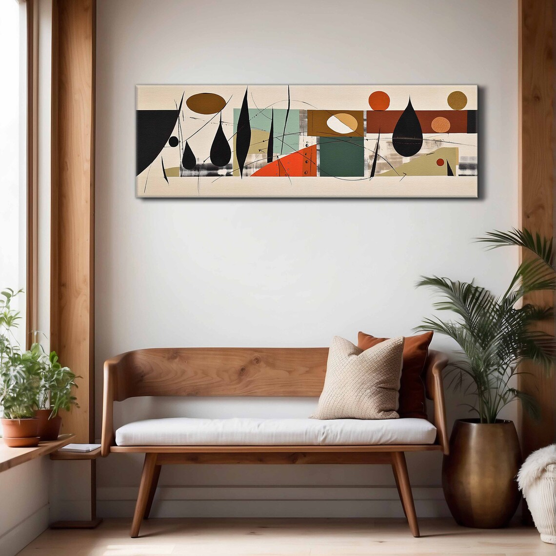 Mid Century Modern Geometric Art Print, Long Horizontal - Image 4