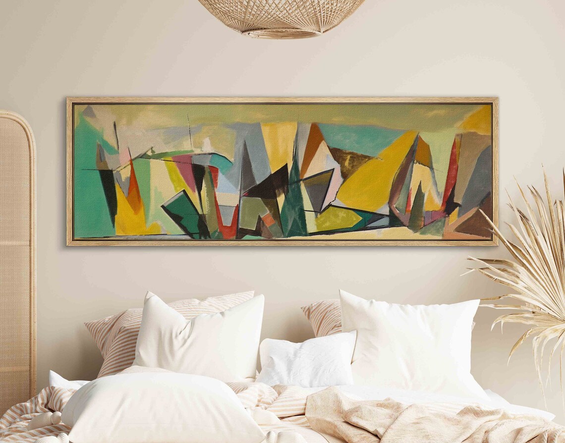 Mid Century Modern Abstract Geometric Wall Art Print - Image 2