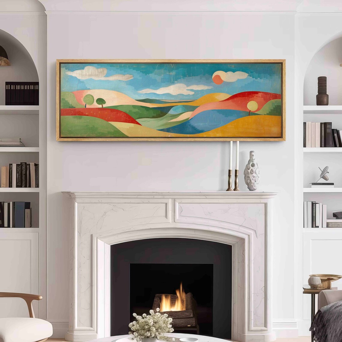 Modern Landscape Art Print, Minimal Boho Decor - Image 3