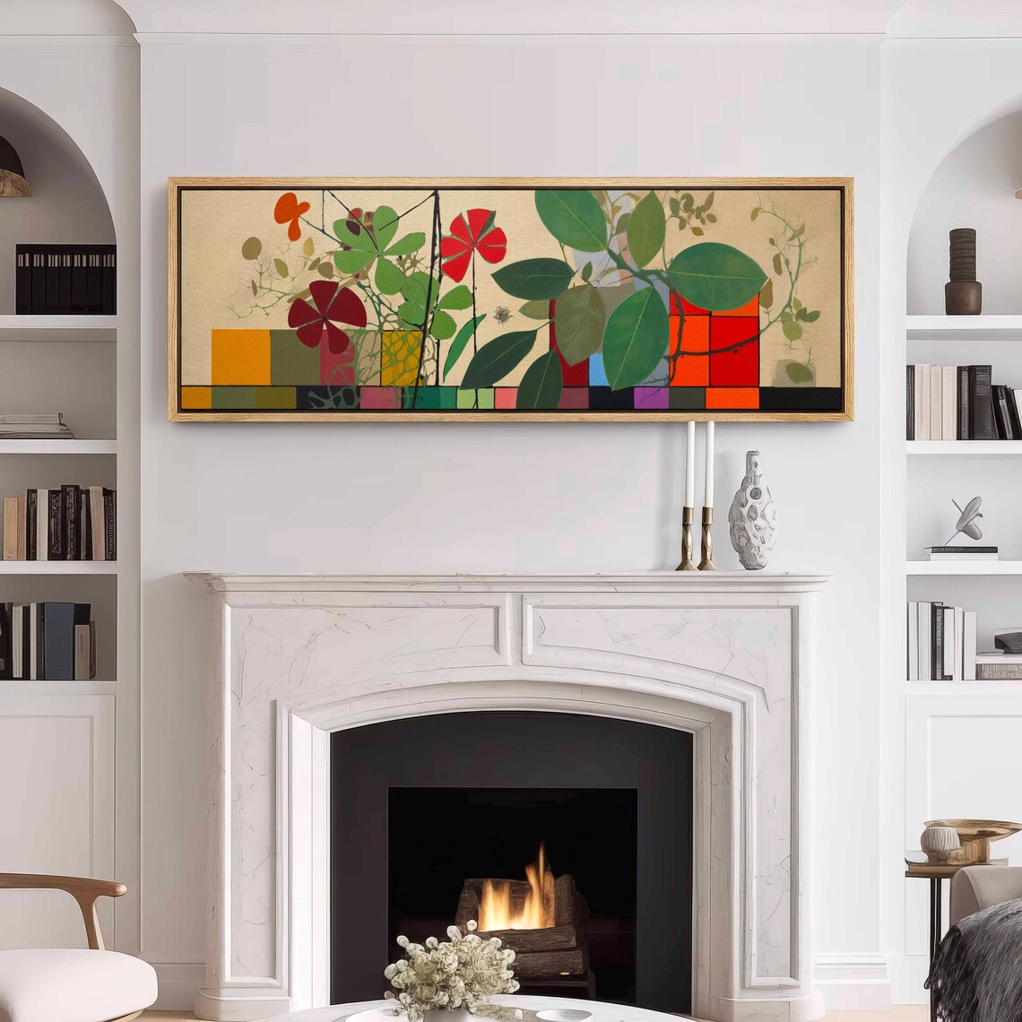 Modern Botanical Floral Wall Print, Mid-Century - Image 3