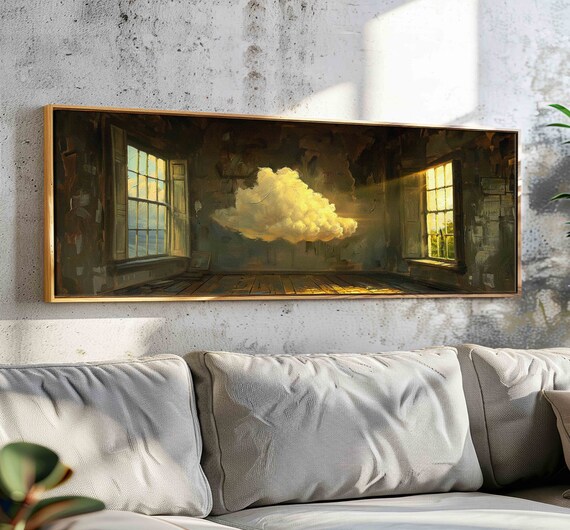 Cloud in the Old Room, Moody Landscape Art Print