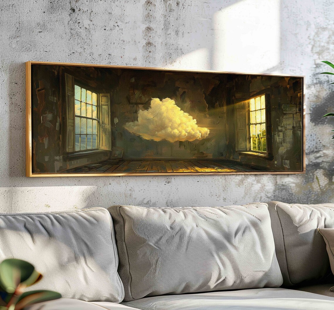 Cloud in the Old Room, Moody Landscape Art Print