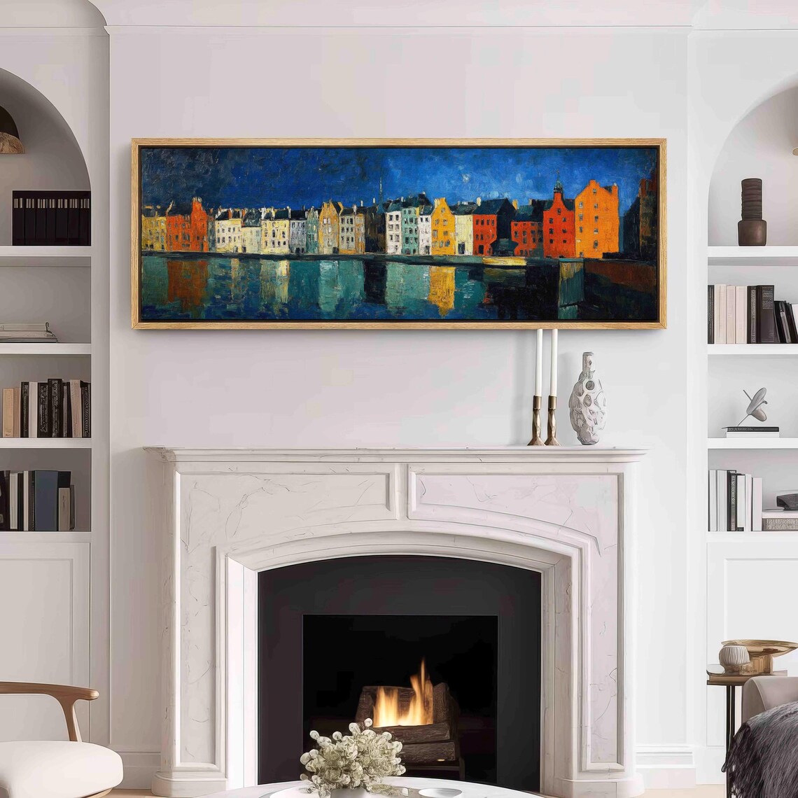 Vintage European Cityscape Art Print, Above-Bed Decor - Image 3