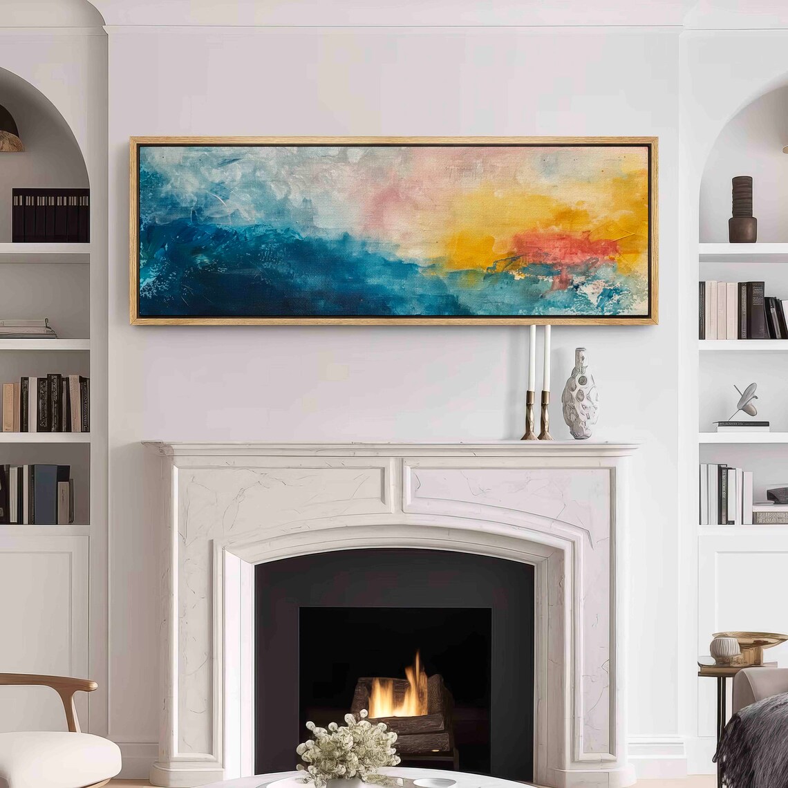 Abstract Seascape, Modern Landscape Wall Art Print - Image 3