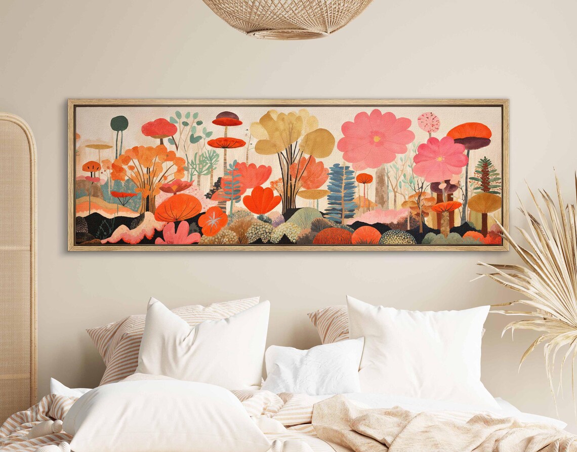 Mid-Century Modern Botanical Floral Art Print - Image 2