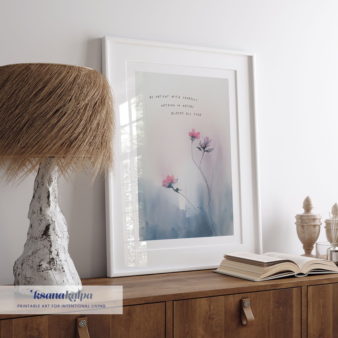 Be Patient With Yourself Butterfly Watercolor Art Print - Image 4