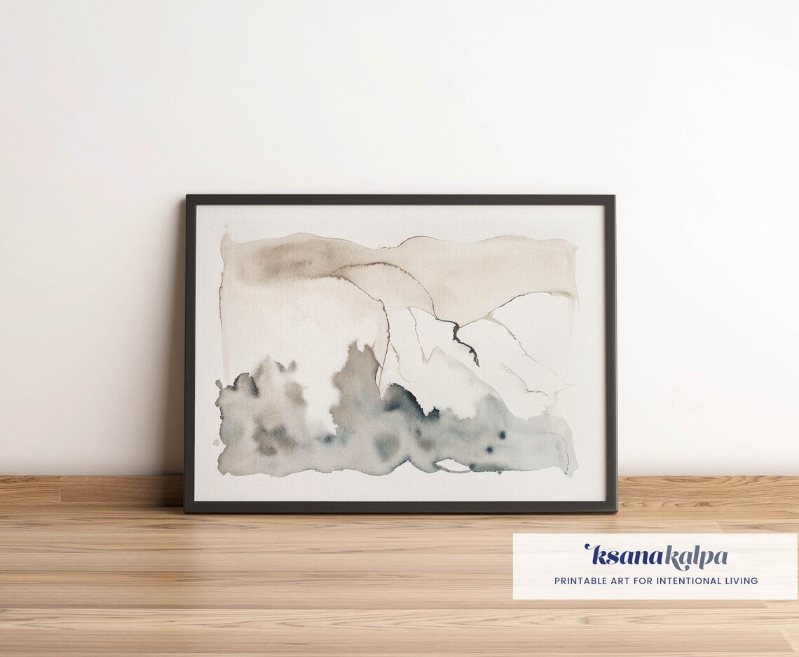 Abstract Watercolor Office Wall Art Print - Image 4