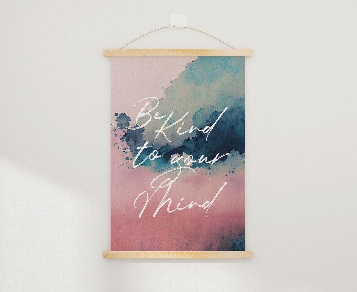 Be Kind To Your Mind Therapy Office Art Print - Image 3