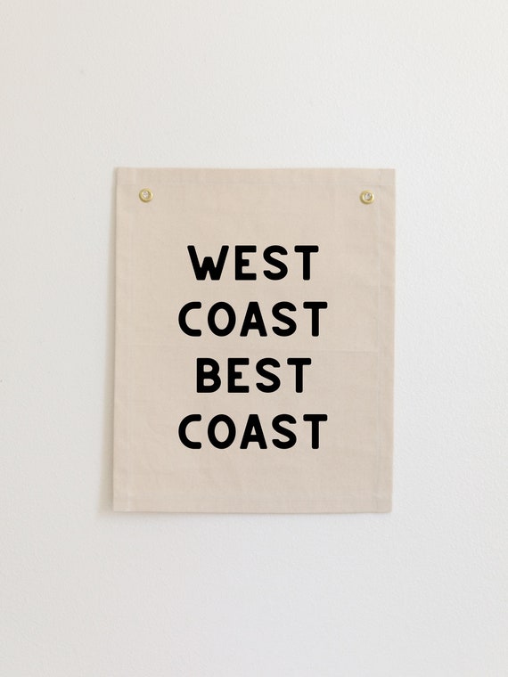 West Coast Best Coast Flag Art Print, California