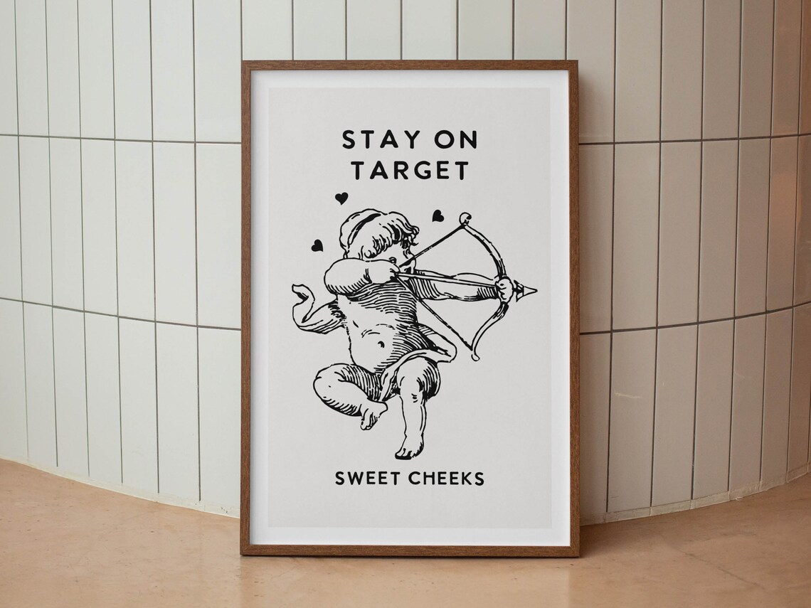 Valentine Love Bathroom Poster, Funny Bathroom Wall Art - Image 3