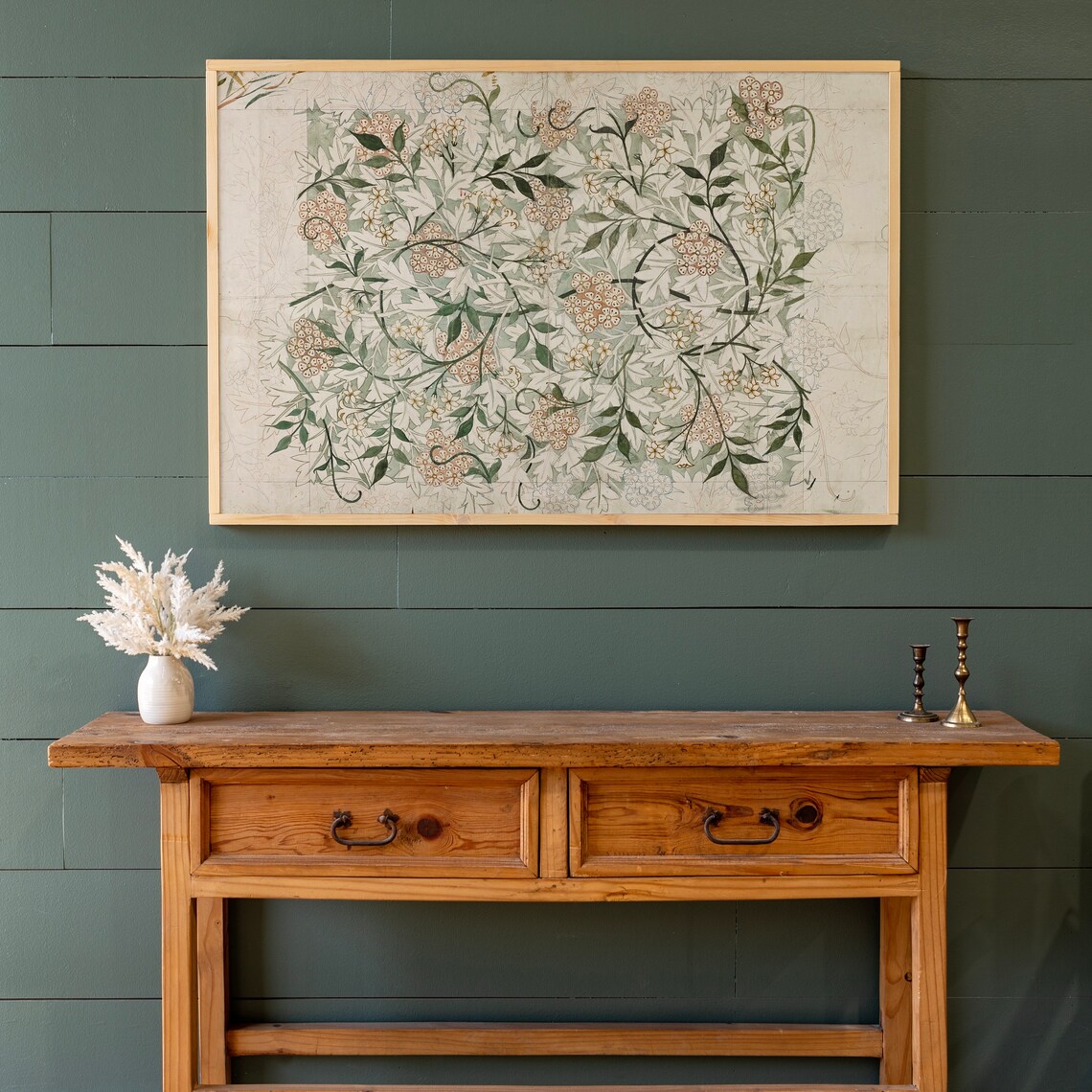 William Morris Botanical Textile Flower Art Print - Image 3