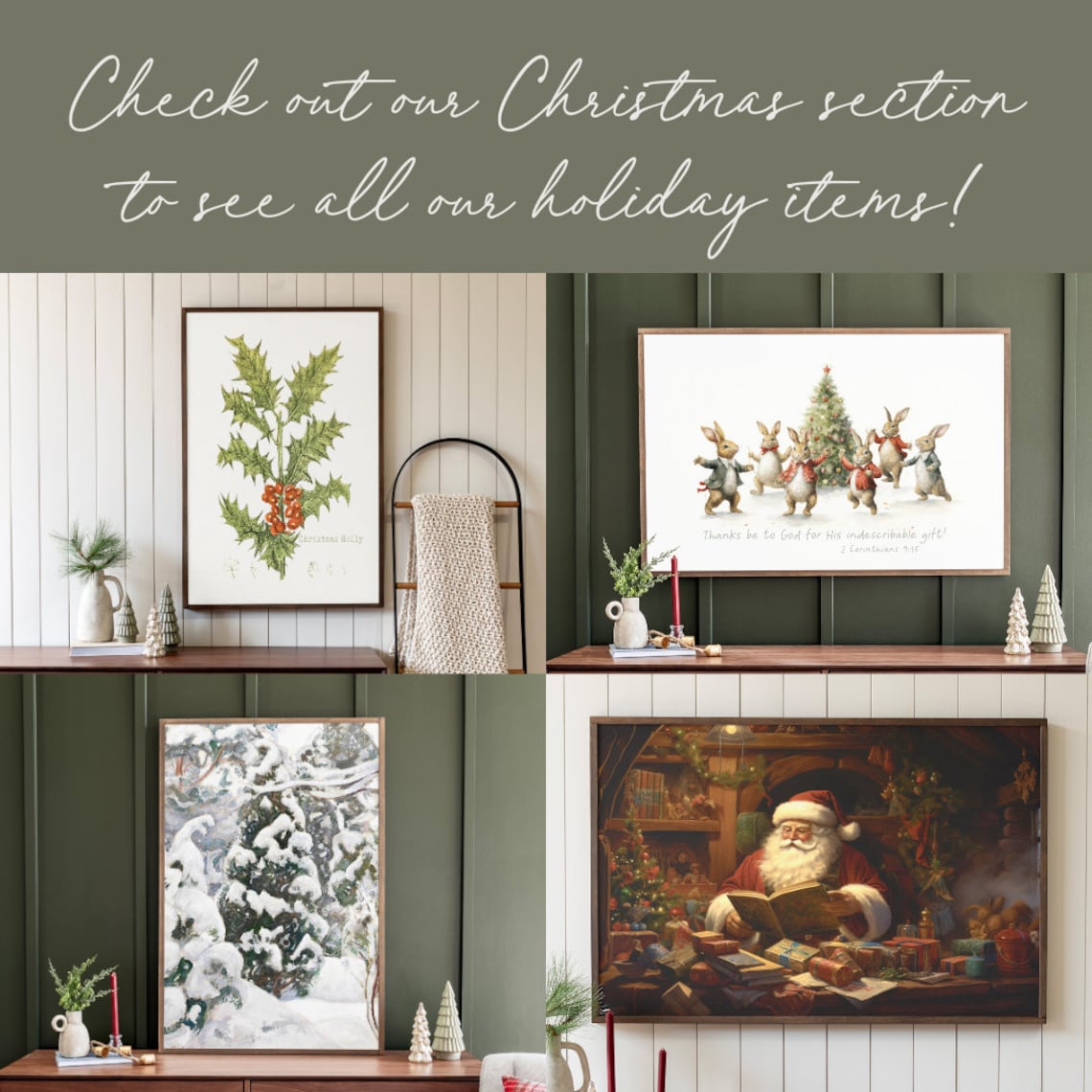 O Come Let Us Adore Him Christmas Wall Art Print - Image 2