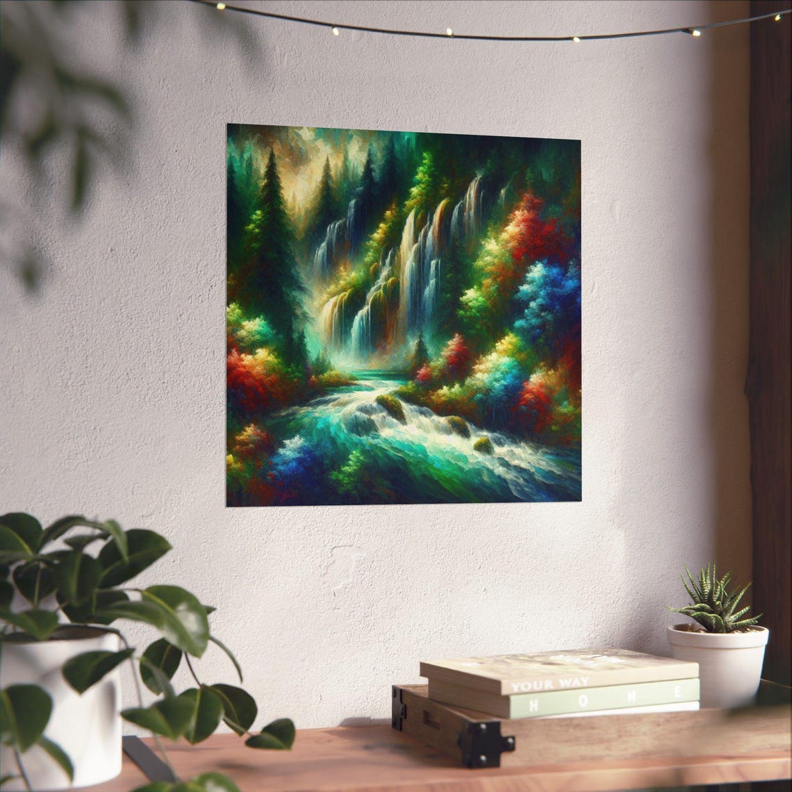 Serene Nature Matte Vertical Posters Decorative Wall Art Landscape Prints Gift For Nature Lovers Home Decor Colorful Waterfall - Image 4