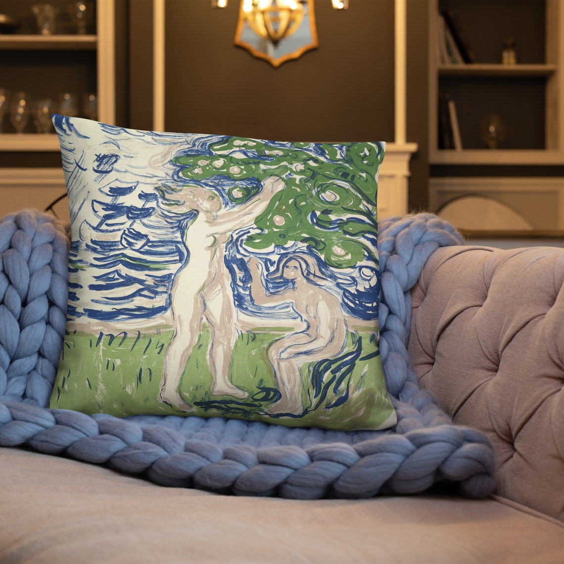 Edvard Munch Girls Picking Apples Under the Apple Tree Artwork Print
