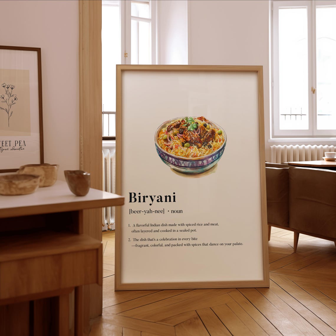 Biryani Definition Funny Kitchen Decor Indian Food Lover Poster