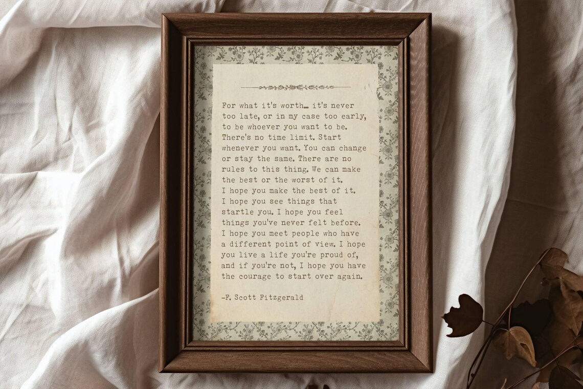 For What It's Worth Vintage Quote Art Print - Image 5