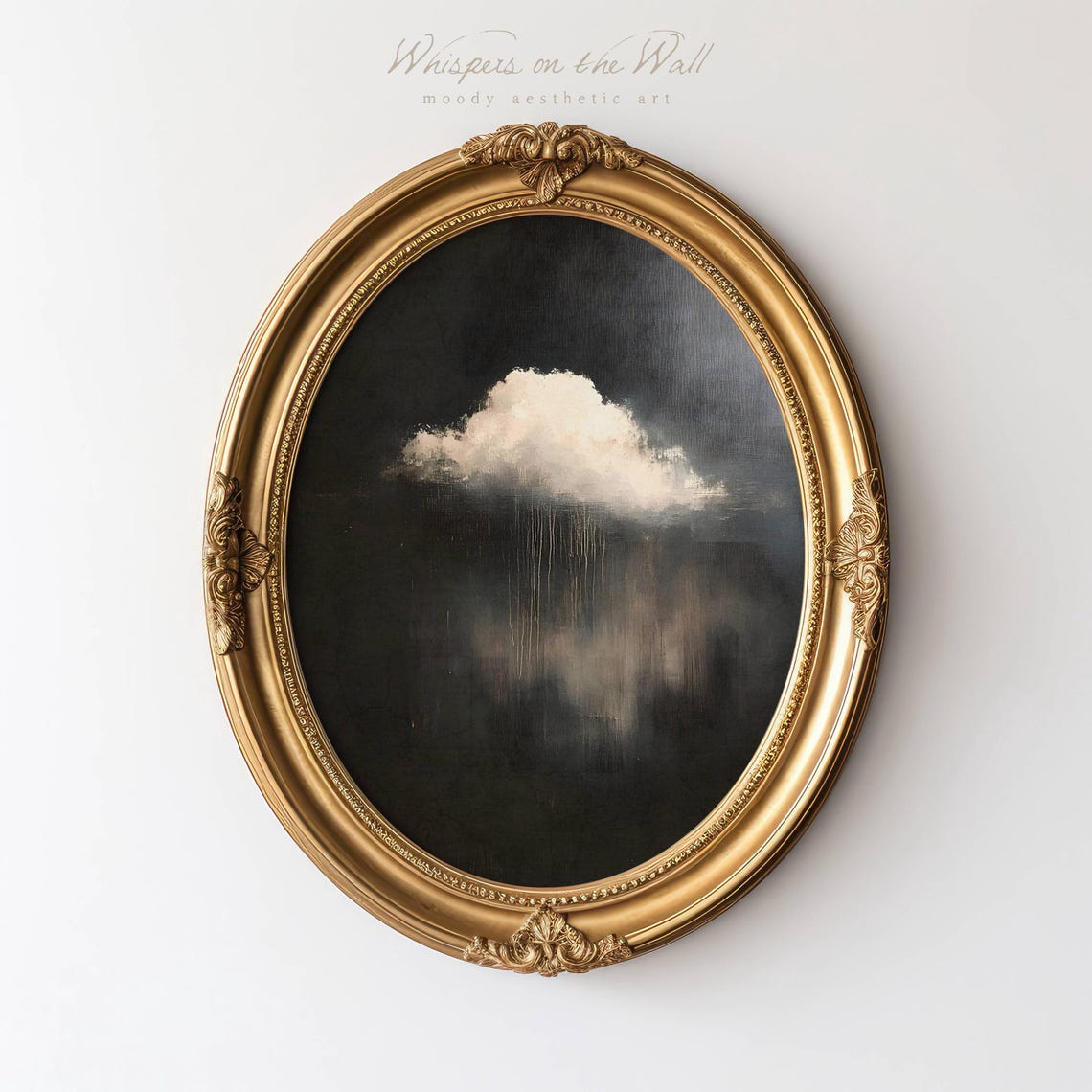 Dark Cloud Wall Art Dark Academia Decor Moody Wall Art Sky Wall Art Print Gothic Clouds Painting - Image 6