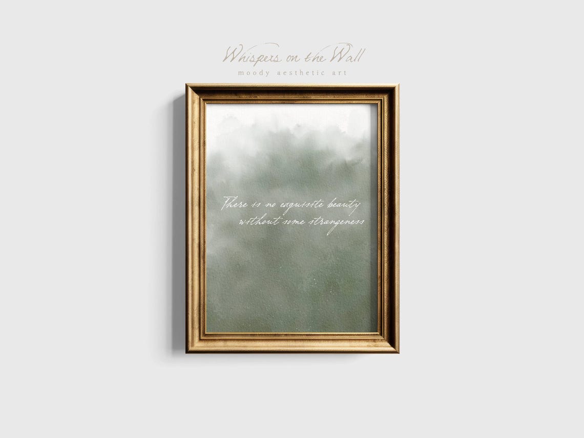 Edgar Allan Poe Exquisite Beauty Quote Script Typography Poster - Image 2