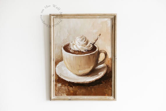 Coffee Art Print Moody Kitchen Wall Art Coffee Lover Gift Coffee Bar Decor Housewarming Art Print Minimalist Art