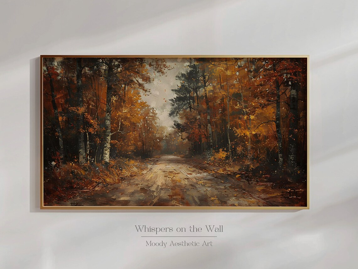Rustic Fall Art Print, Moody Autumn Landscape - Image 6