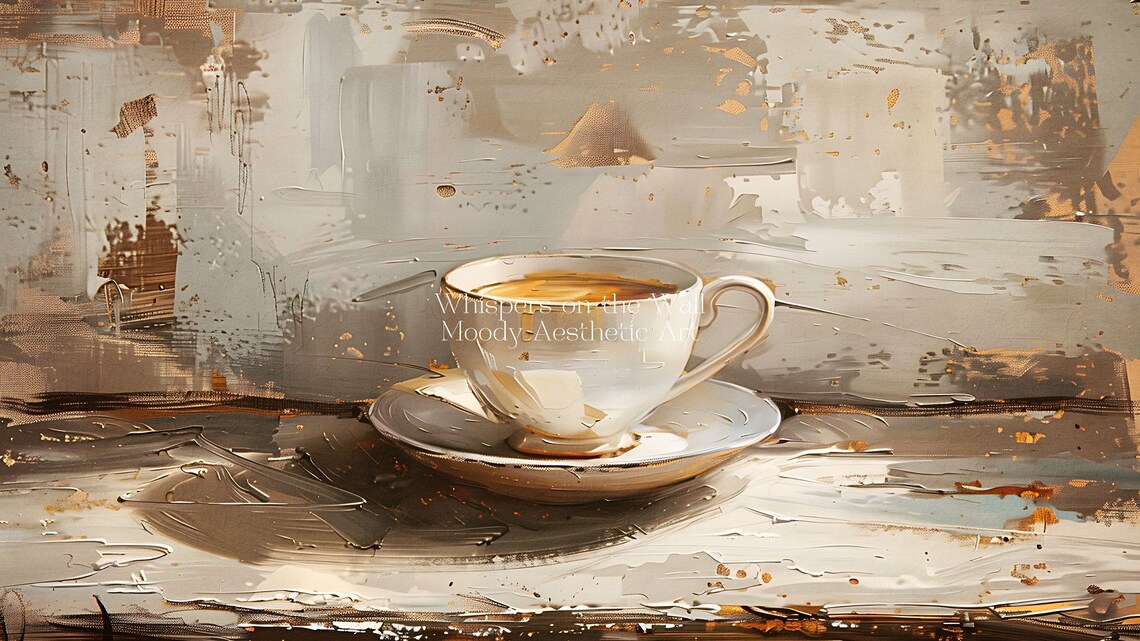 Neutral Coffee Art Minimalist Coffee Lover Decor - Image 5